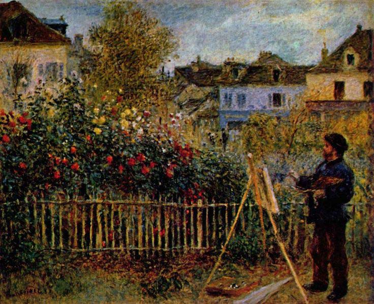 Claude Monet Painting in His Garden at Argenteuil,